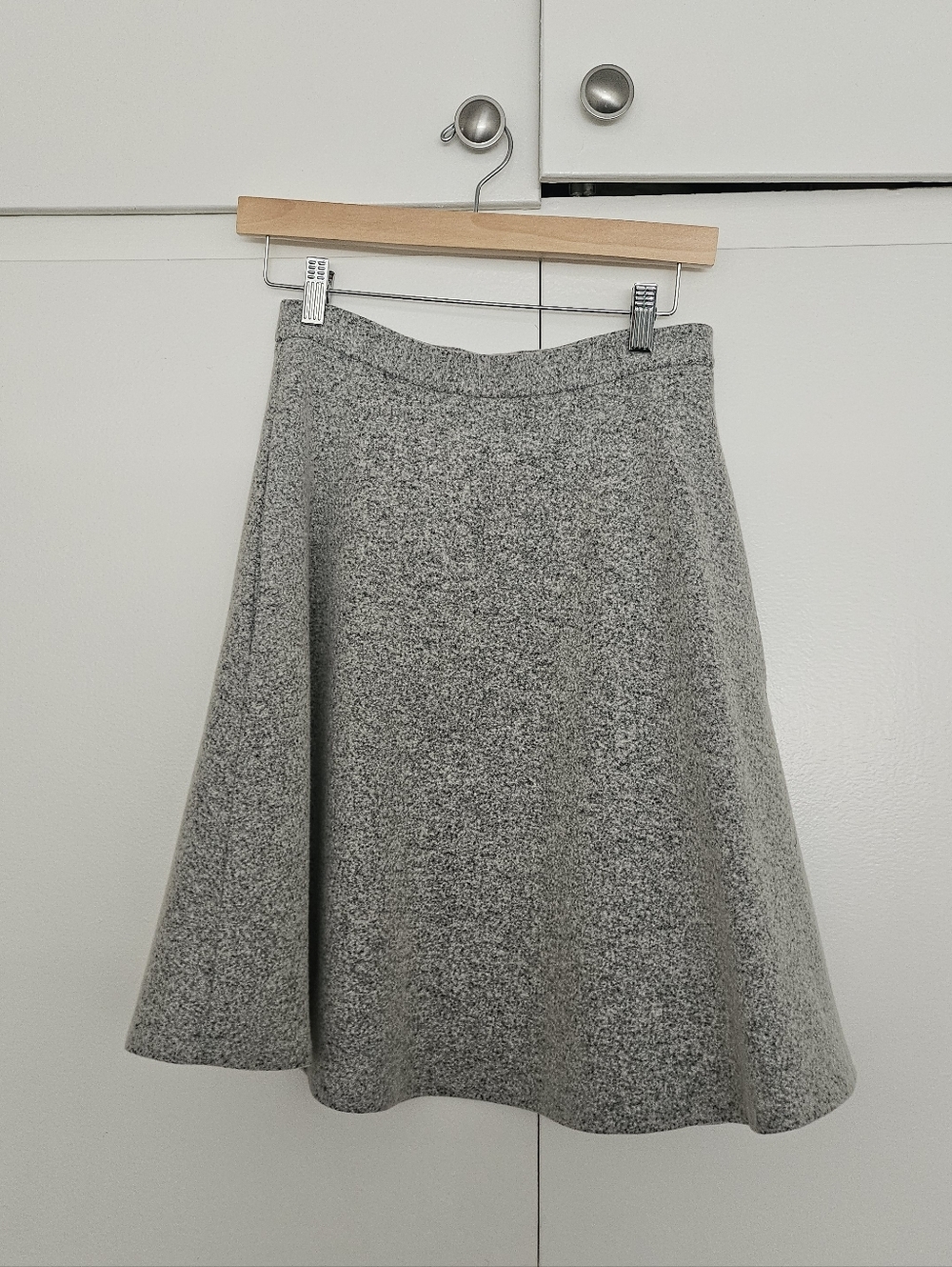 Theory wool grey A line skirt
